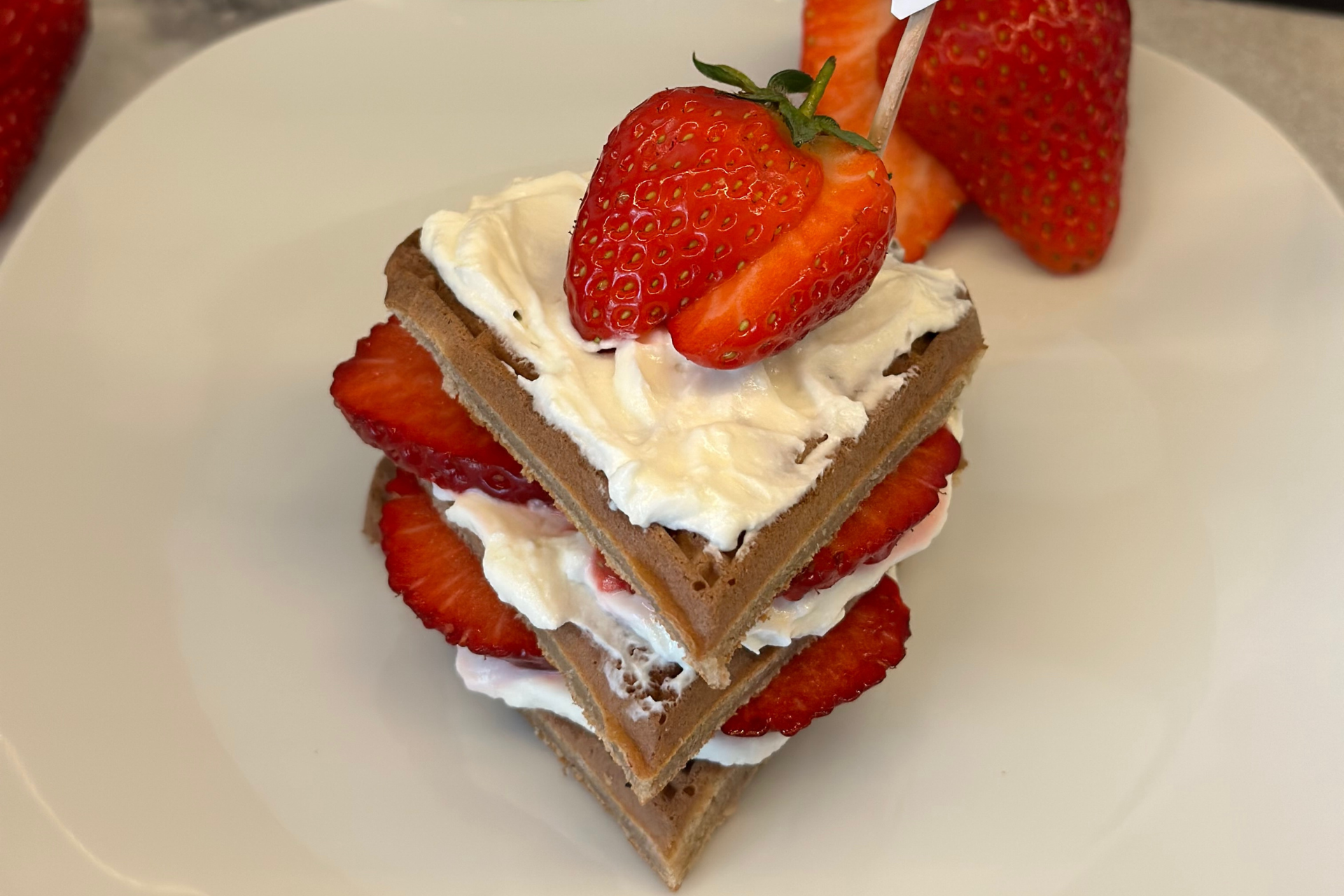 Zuckerfreie Waffeln zum Muttertag
