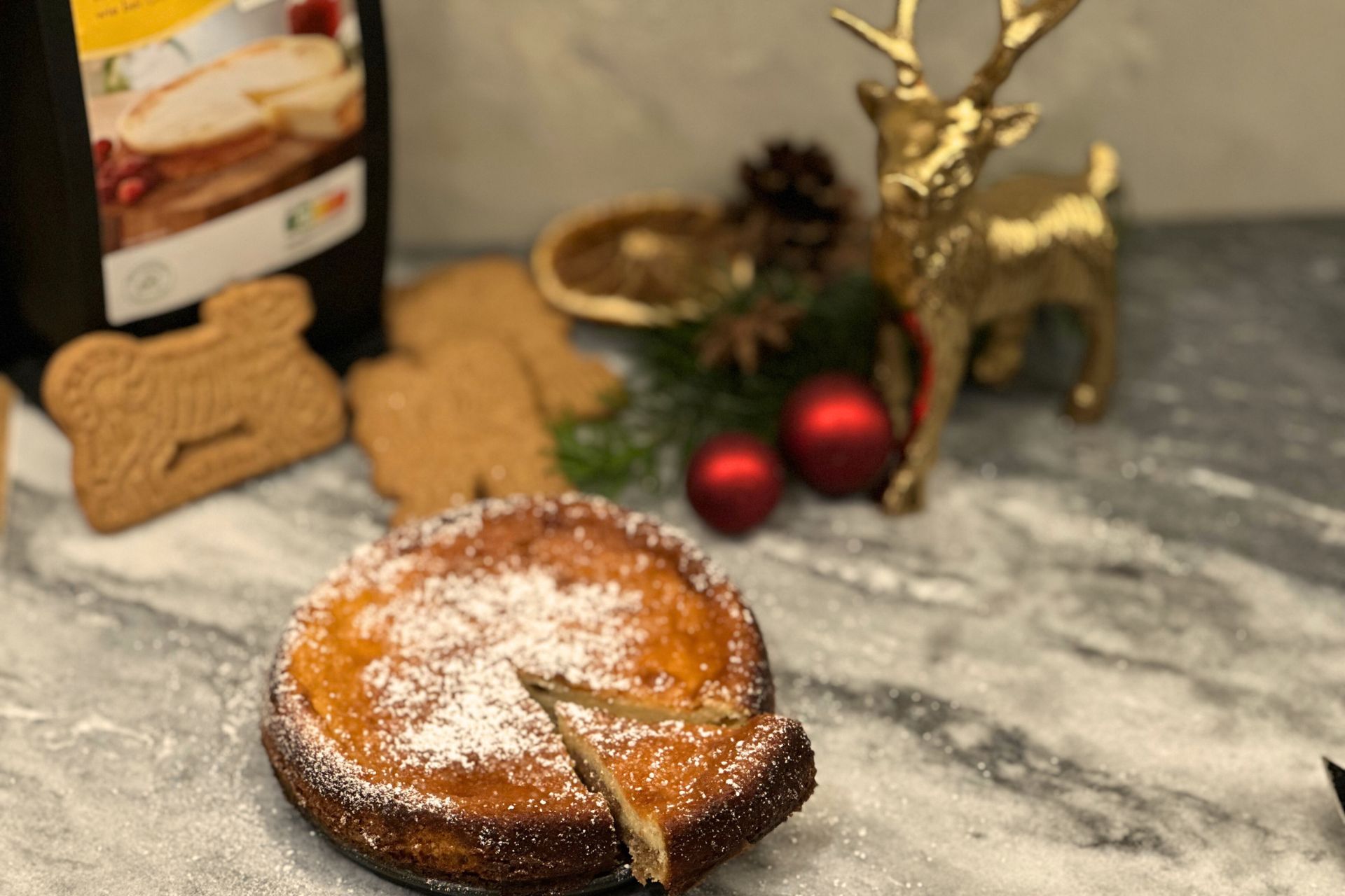 zuckerfreier Käsekuchen mit Spekulatius zuckerfreier Käsekuchen mit Spekulatiusboden